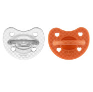 CHICCO CHUPETA PHYSIOFORMA LUXE 16-36 2PCS LARANJA-TRANSP