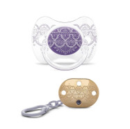 SUAVINEX COUTURE CHUP SIL 4-18M+CLIP LILAS
