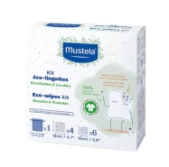 MUSTELA BEBÉ KIT TOALHETE LAVÁVEIS/REUTILIZÁVEIS 2 TAMANHOS RECARGA 10 + SACO LAVAGEM