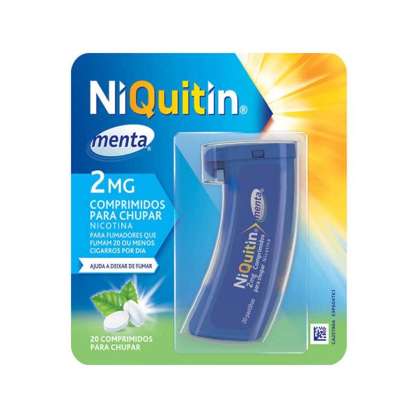 NIQUITIN MENTA 2 MG COMP  CHUPAR RECIPIENTE MULTIDOSE - 20