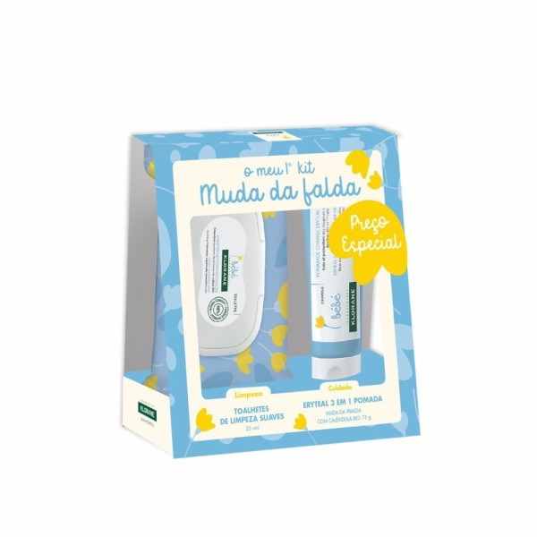 KLORANE BEBÉ PROMO PDA MUDA FRALDA 3/1 ERYTEAL 75G + TOALHETE LIMPEZA SUAVE 25 C/ PREÇO ESPEC