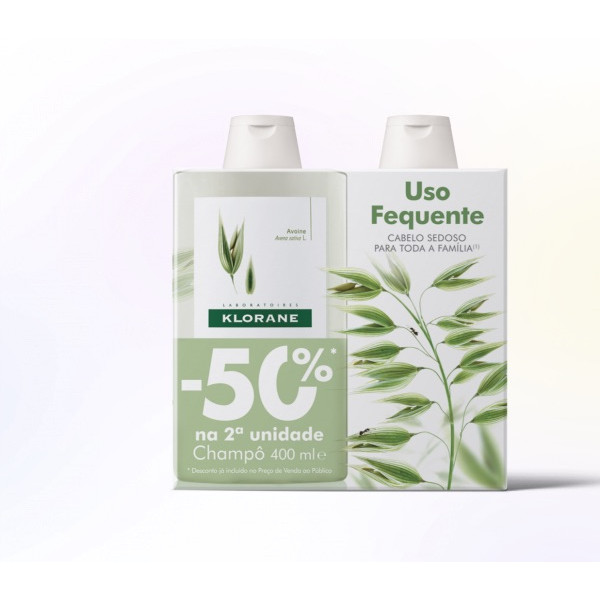 KLORANE CAPILAR CH LT AVEIA 400ML DUO