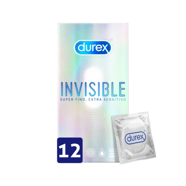 DUREX INVISIBLE EXTRA LUBRIF PRESERV X12