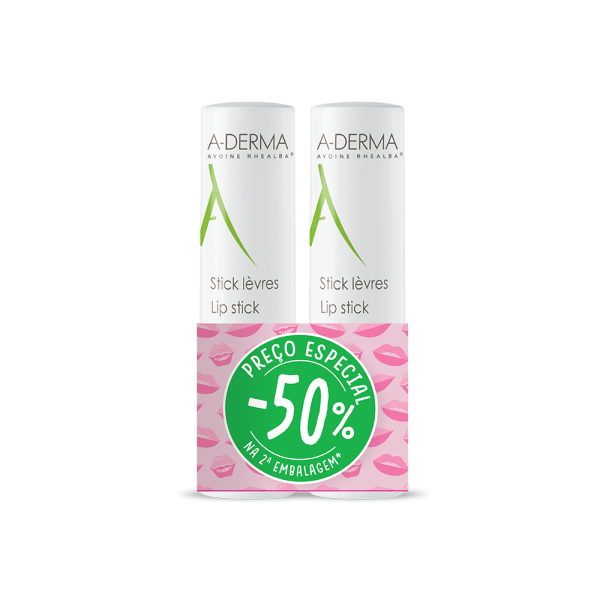 A-DERMA PROMO DUO STICK LABIAL 2X4G
