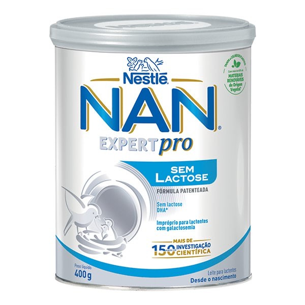 NAN S/LACTOSE LEITE LACT PO 400G