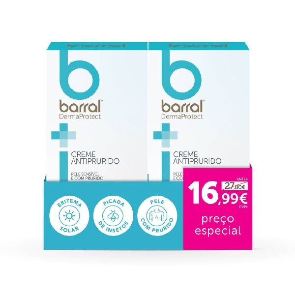 BARRAL DERMAPROTECT PROMO DUO CREME ANTI-PRURIDO 2X100ML + PREÇO ESPEC