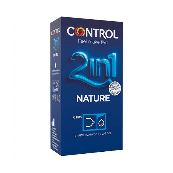 CONTROL 2IN1 CONTROL 2IN1 KIT PRESERVATIVO NATURE + GEL LUBRIFICANTE NATURE 6