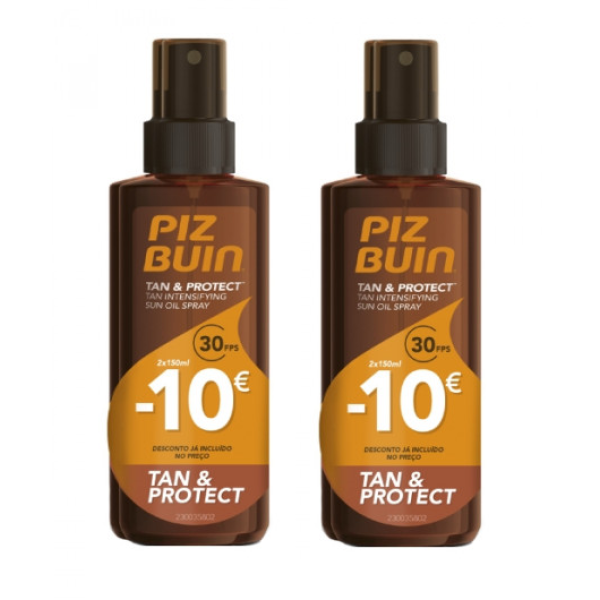 PIZ BUIN TAN & PROTECT PROMO DUO ÓLEO SPRAY ACELERADOR BRONZEADO SPF30 2X150ML + DESC 10?