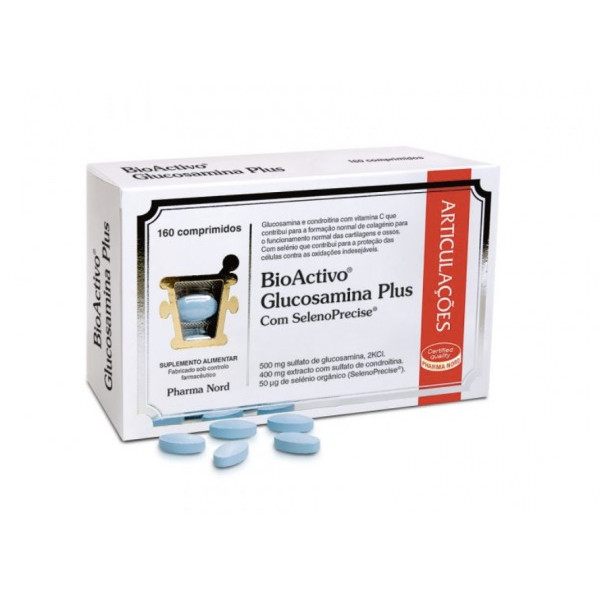 BIOACTIVO GLUCOSAMINA PLUS COMP ARTICULAÇÕES 160