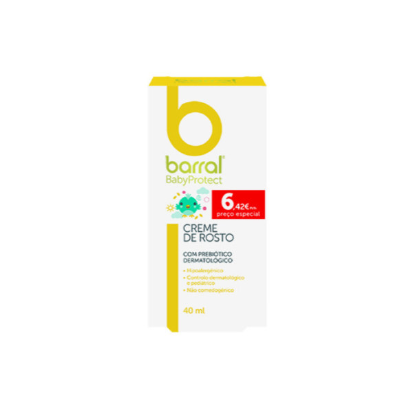 BARRAL BABYPROTECT PROMO CREME ROSTO 40ML + PREÇO ESPEC