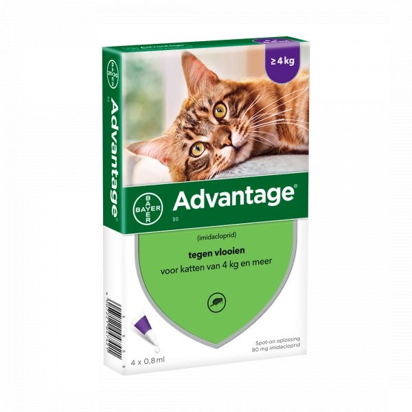 Advantage Gato Sol Uncao 0,8ml X 4 4-8