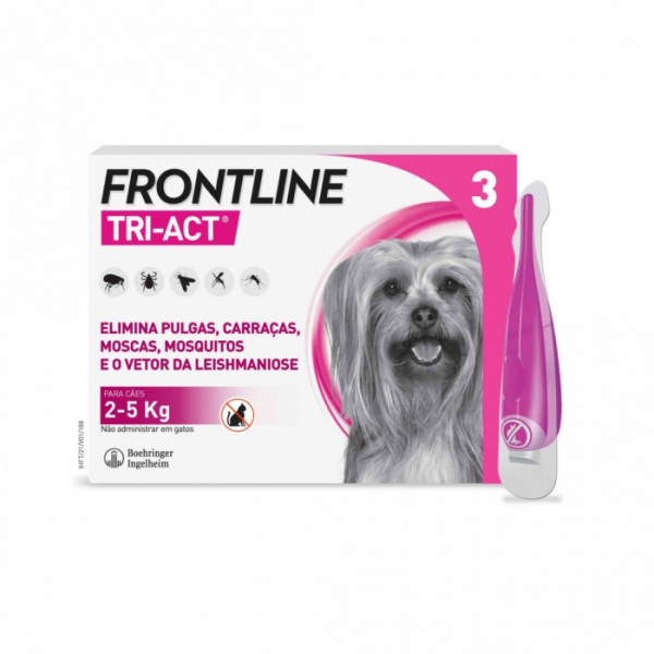 FRONTLINE TRI-ACT XS SOL CAO 2-5KG 0,5ML X3