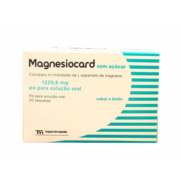 Magnesiocard sem açucar 1229,6 mg 20 Pó Sol Or