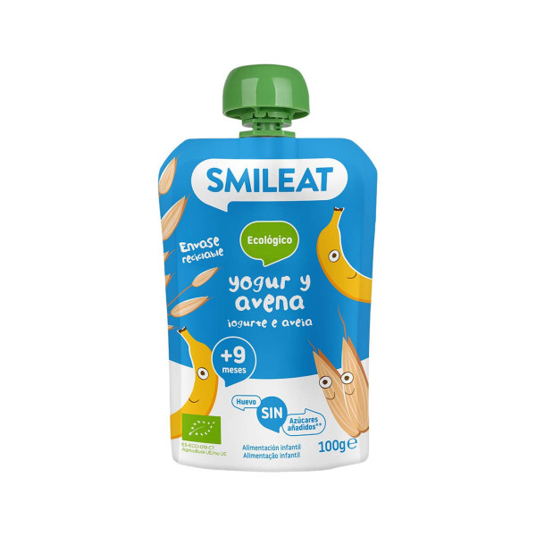 SMILEAT Saqueta Iogurte e Aveia Biológico - 100gr.