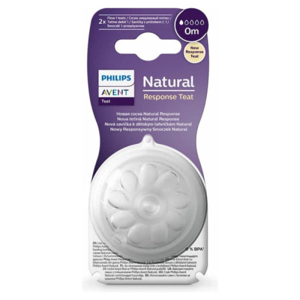 Philips Avent 2 Tetinas Flx Recem Nascido 0M Natural Response